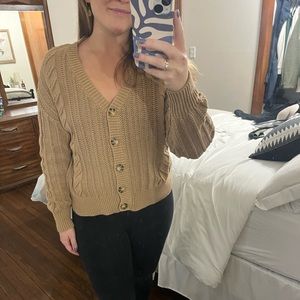 Cupcakes and cashmere beige cardigan size medium